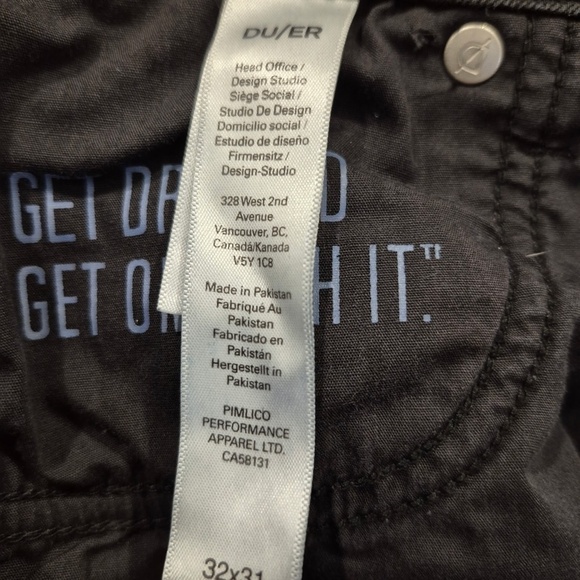 DU/ER (DUER) Performance Denim High-Rise Black Stretch Skinny Jeans | Size 32 - Picture 4 of 6